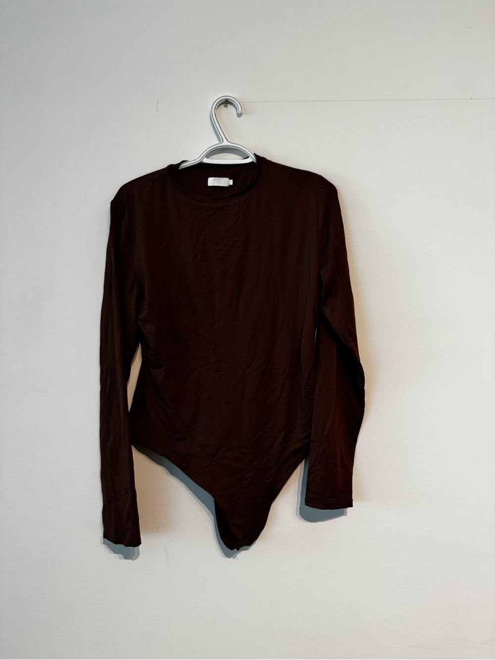Long-Sleeve Brown Bodysuit Top